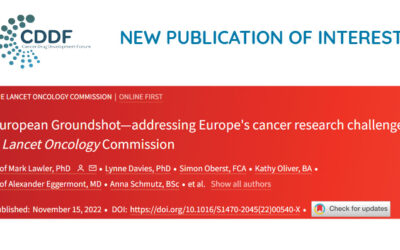 New Publication: Prof. Mark Lawler (CDDF Board) & his colleagues – the Lancet Oncology European Groundshot Commission on cancer research