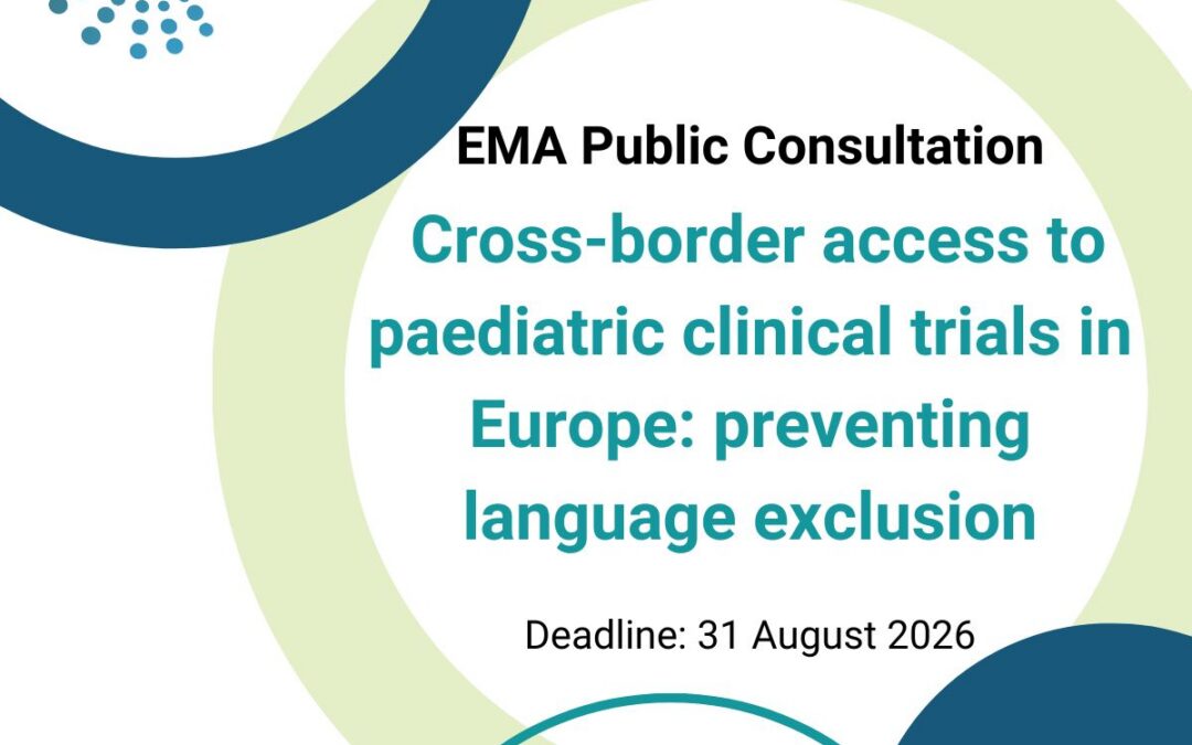 📢 🔔 [News from EMA – Public Consultation on Its Draft Recommendations]
